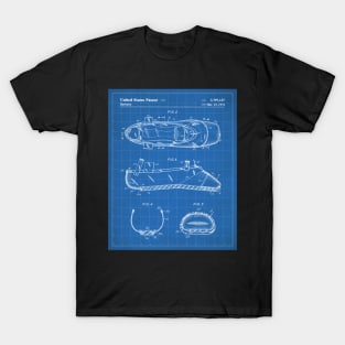 Ballet Slipper Patent - Ballet Dancer Company Opera Art - Blueprint T-Shirt